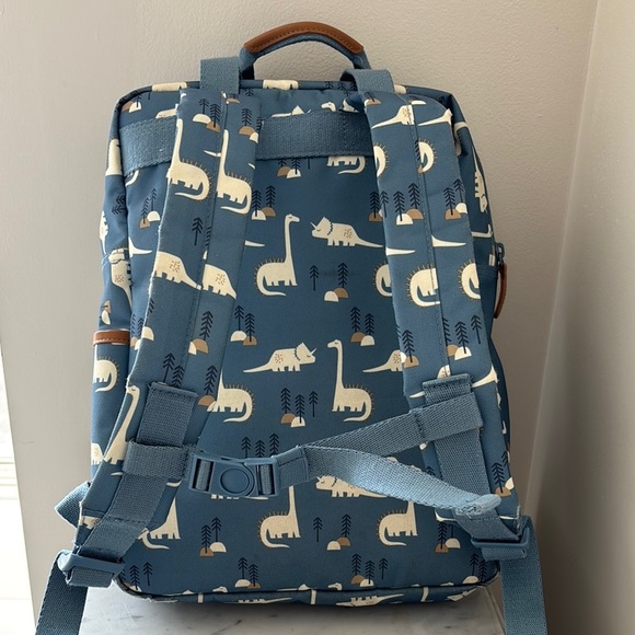 Blue and Brown Swan Print Weekender Bag - Picture 3 of 8